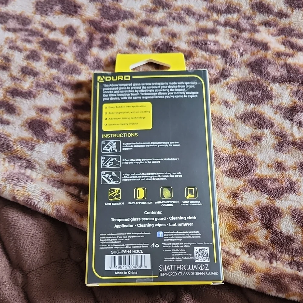 Aduro White Tempered Glass Screen Protector